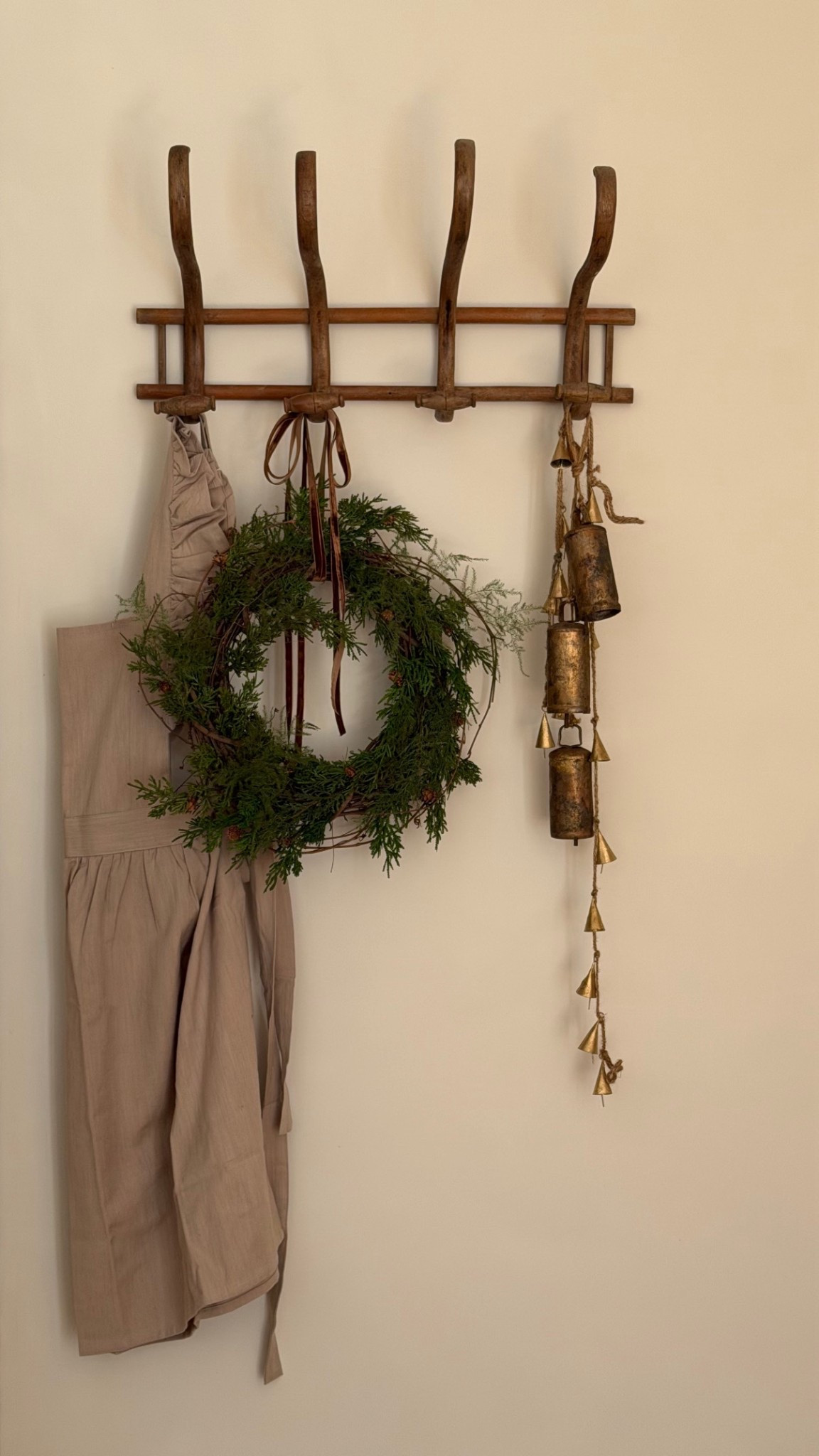 Christmas kitchen decor! The prettiest vintage bells from antique farmhouse kicked off this little vignette!

Vintage bentwood coatrack makes for the perfect addition to our kitchen!

#LTKStyleTip #LTKHoliday #LTKHome