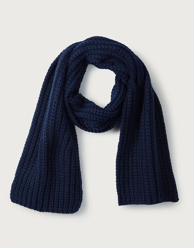 Ribbed Recycled-Fibre Scarf | The White Company (UK)