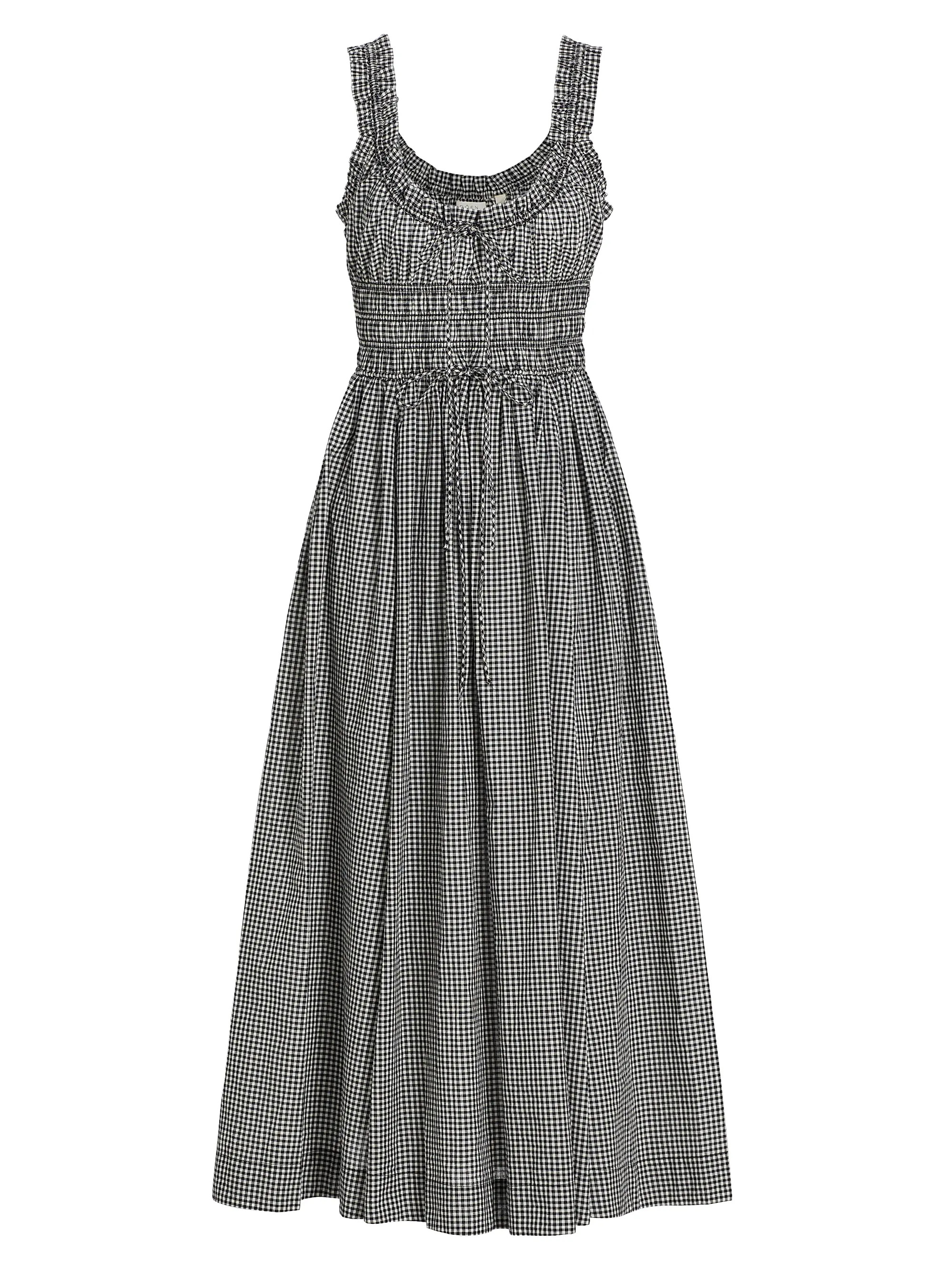 knee length dresses for ladies Emmaretta Gingham Midi Dress  Petite Chrie