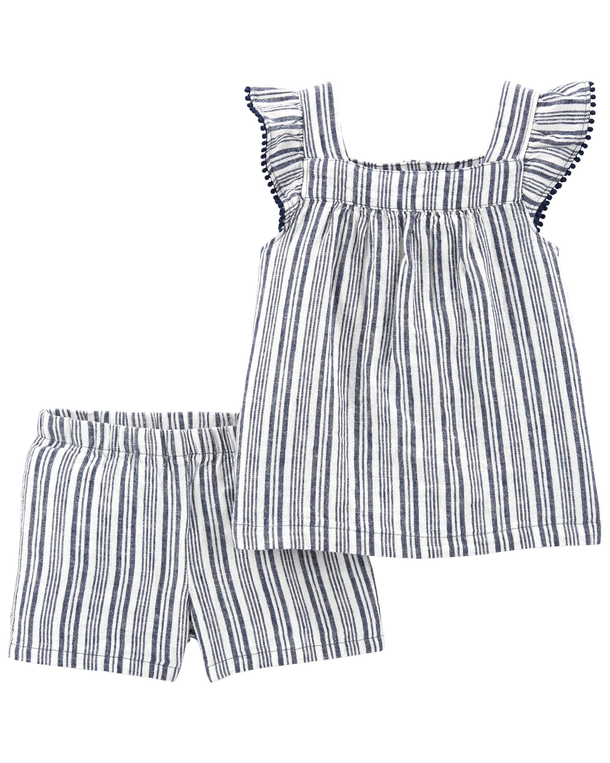 2-Piece Striped Tee & Short Set | Carter's