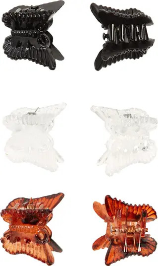Assorted 6-Pack Butterfly Claw Clips | Nordstrom