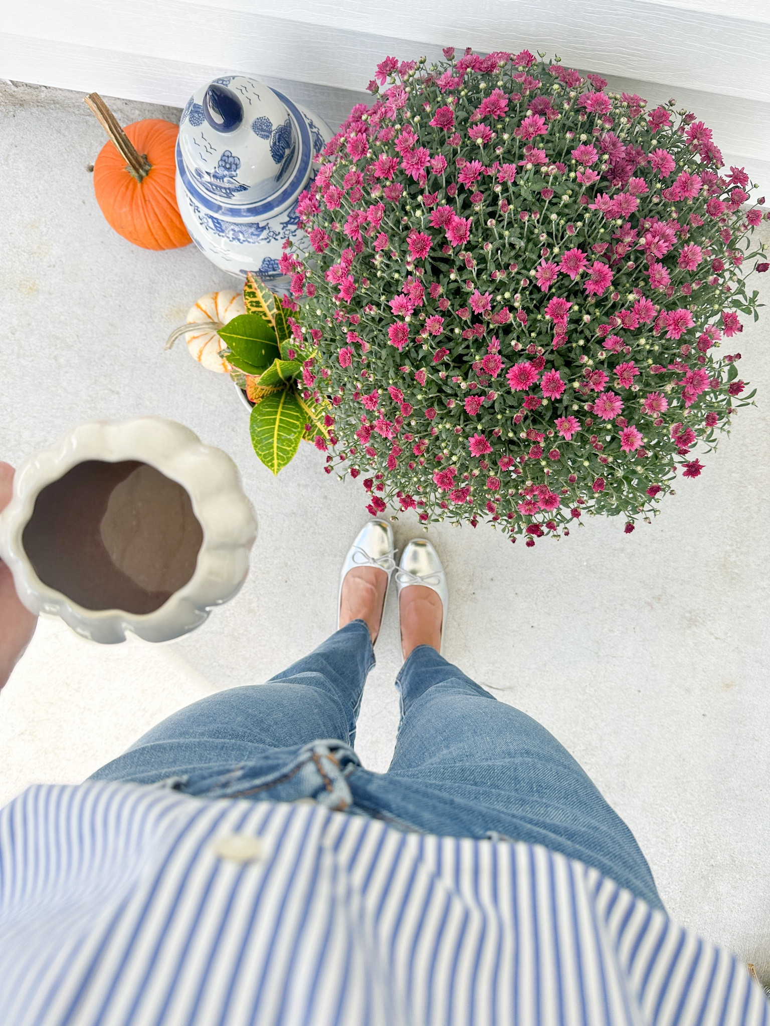 Living for my new silver ballet flats - metallic flats - fall fashion - fall outfit - preppy outfit 

#LTKfindsunder50 #LTKshoecrush #LTKstyletip