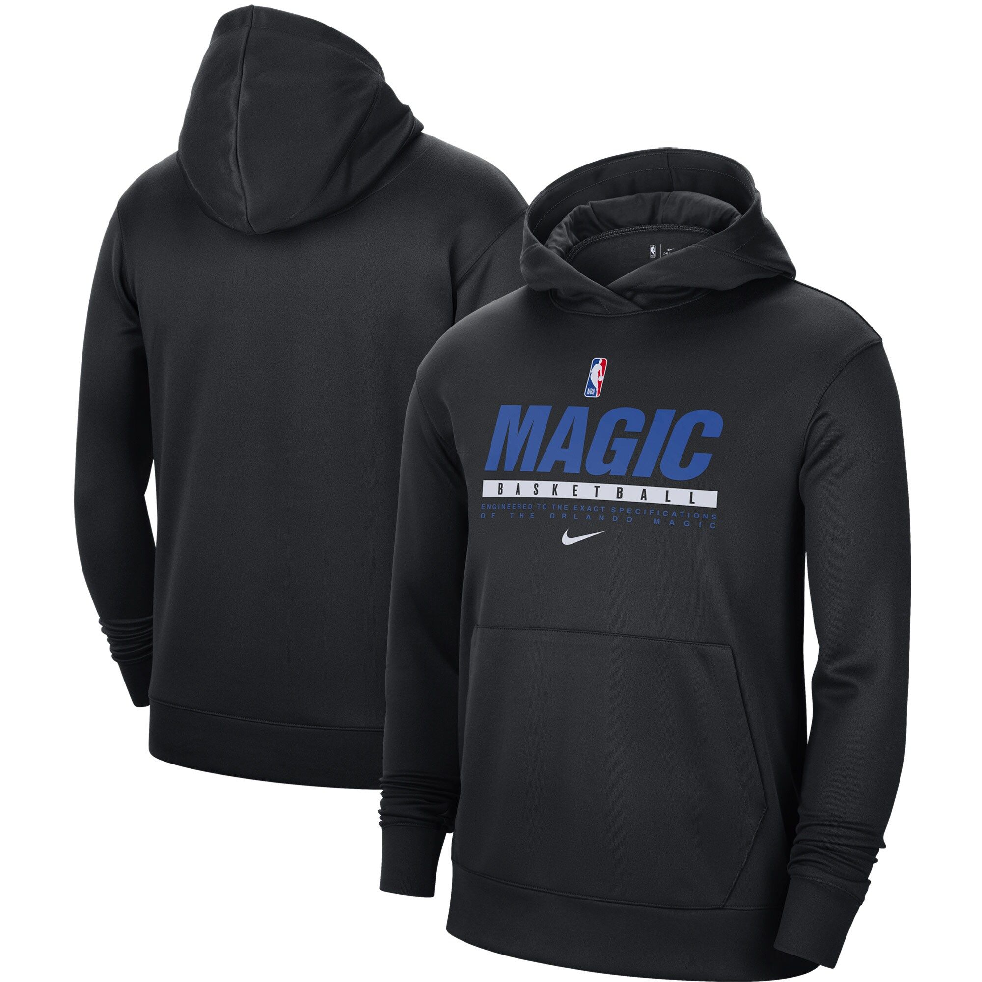 Men's Orlando Magic Nike Black Spotlight On Court Practice Performance Pullover Hoodie | NBA Shop
