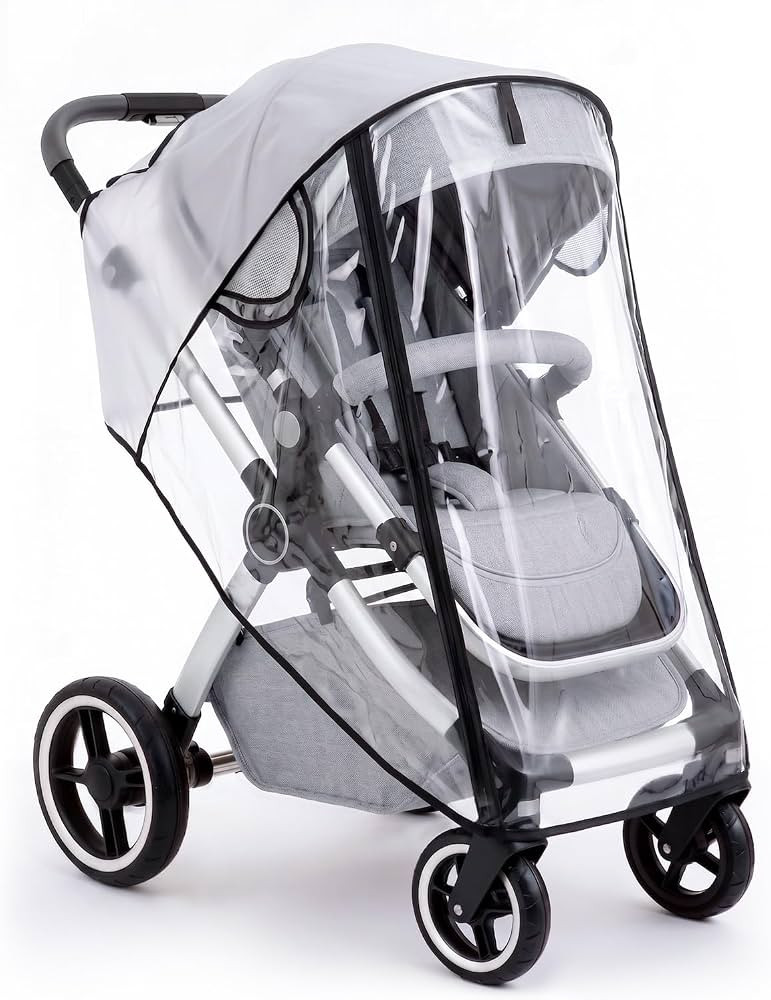 Clear Stroller Rain Cover, Universal Fit Baby Travel Weather Shields | Amazon (US)