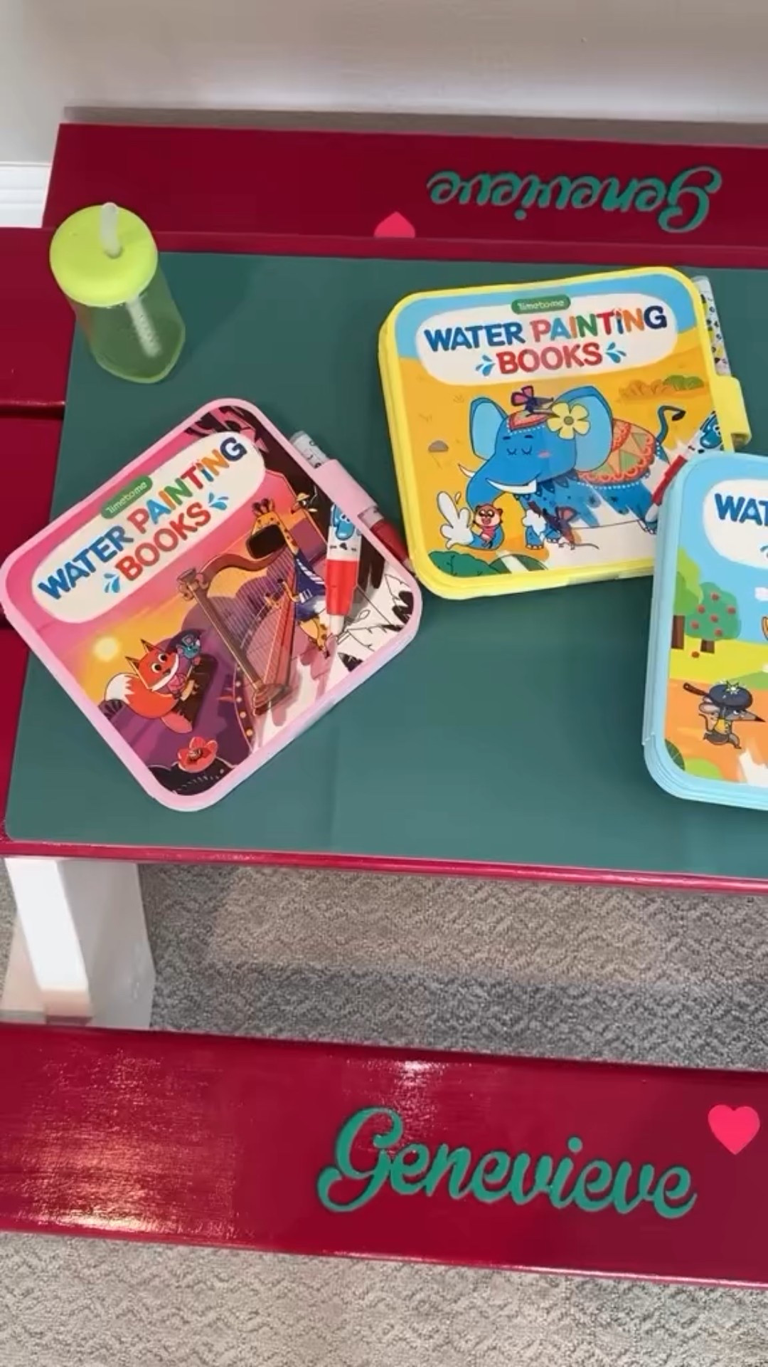 My 16-month-old has already started scribbling on her magnetic board and now LOVES her watercolor painting books. I feel so good about these because it’s just water—safe if it ends up in her mouth and they never dry out (even if we lose the cap 🙃). She’s seriously obsessed and gets so mad when I take them away 😂 These are definitely going to be a staple for years and a great option to bring to restaurants!! 👏🏼 
Linked them for you guys in my Amazon storefront! 

#screenfreeactivities #screenfree #toddlertoys #toddlerplayideas #toddlermomlife