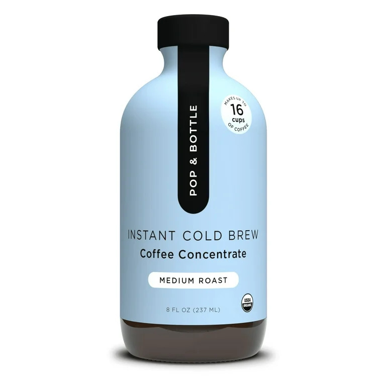Pop & Bottle Instant Cold Brew Coffee Concentrate, Medium Roast, Shelf-Stable, 8 fl oz | Walmart (US)
