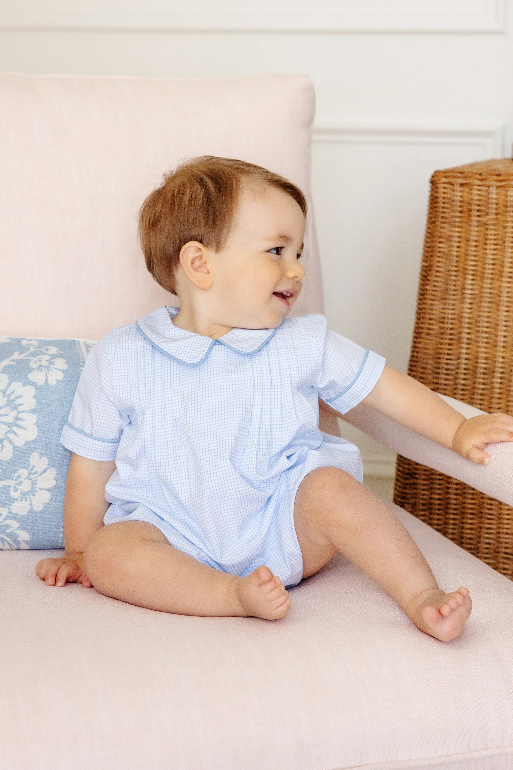 Boone Bubble - Barrington Blue Mini Windowpane | The Beaufort Bonnet Company