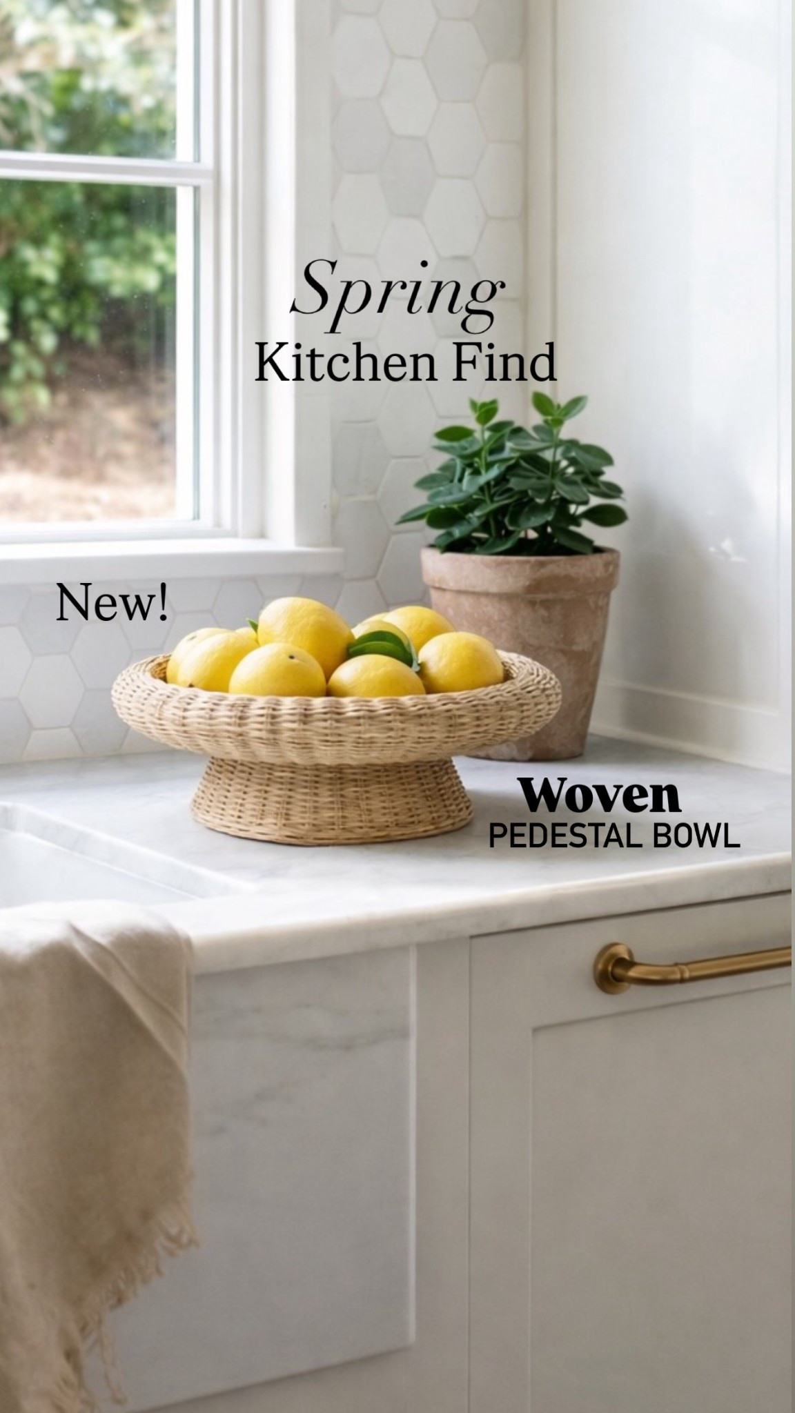 Spring kitchen refresh with this woven pedestal bowl 🌿🍋
This woven pedestal bowl is such an easy way to add texture, warmth, and a collected look to your kitchen. Perfect for countertop styling, fruit display, or spring decor, it instantly makes the space feel brighter and more elevated.

I love this piece for organic modern kitchens, modern farmhouse homes, and neutral decor lovers. Styled with fresh lemons or seasonal produce, it gives that designer, high-end look for less without trying too hard.

✨ Lightweight + versatile
✨ Neutral woven texture works year-round
✨ Perfect for kitchen islands, counters, or shelves

👉 Tap to shop this woven pedestal bowl linked here

#LTKFindsUnder100 #LTKFindsUnder50 #LTKHome