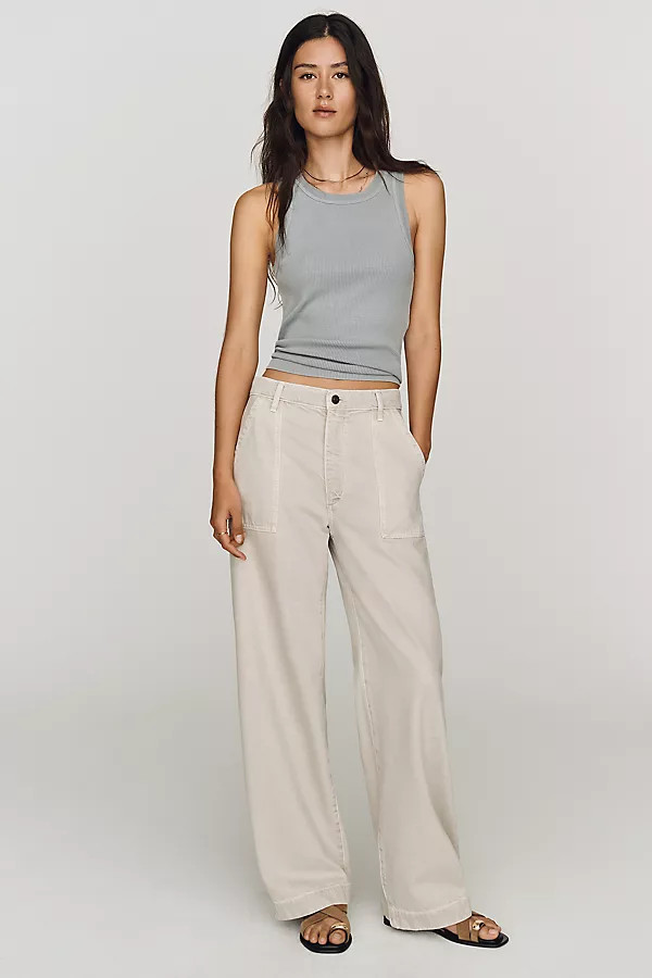 Bow Cargo High-Rise Barrel-Leg Jeans | Anthropologie (US)