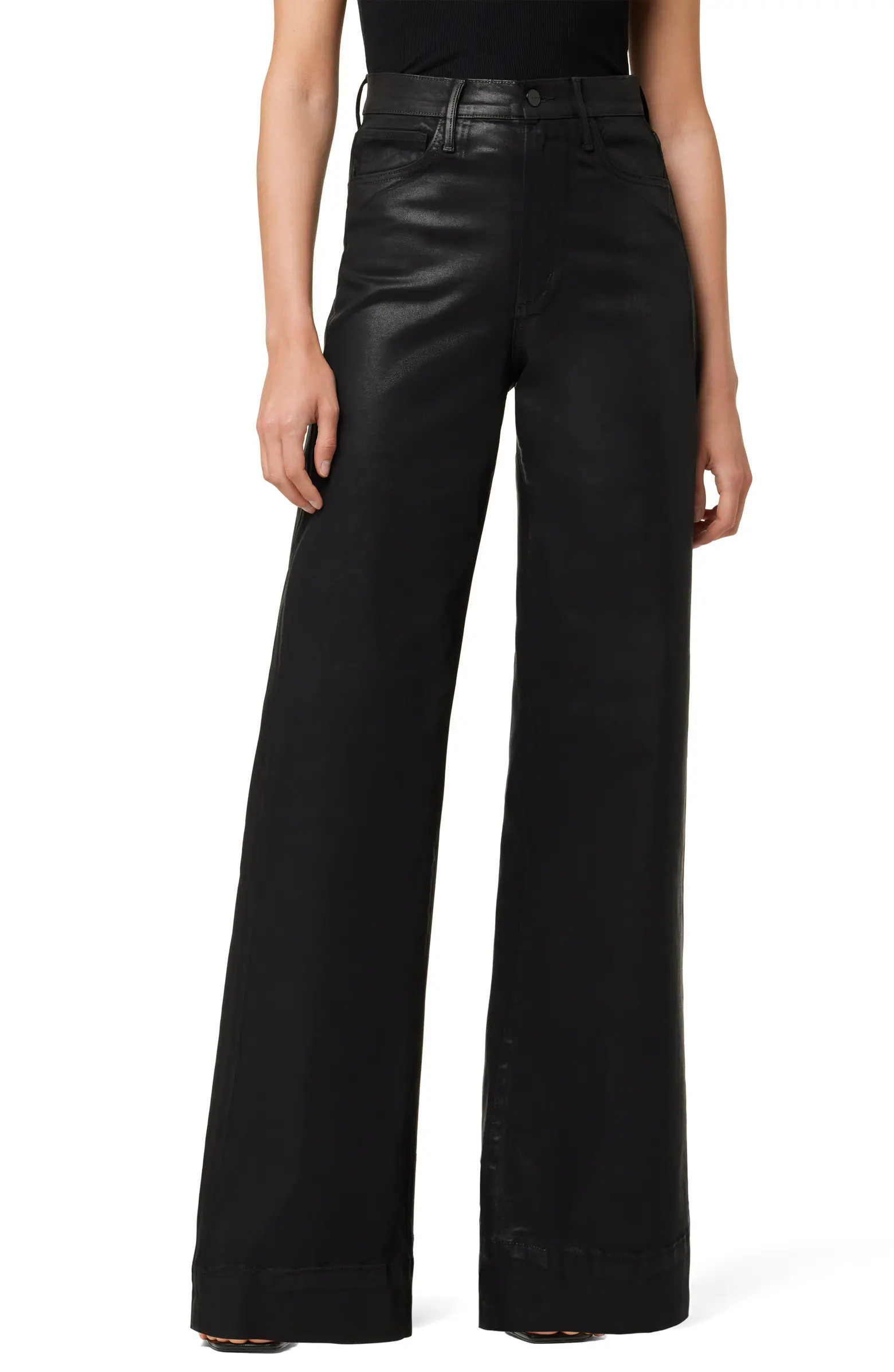 The Mia Coated High Waist Wide Leg Jeans | Nordstrom