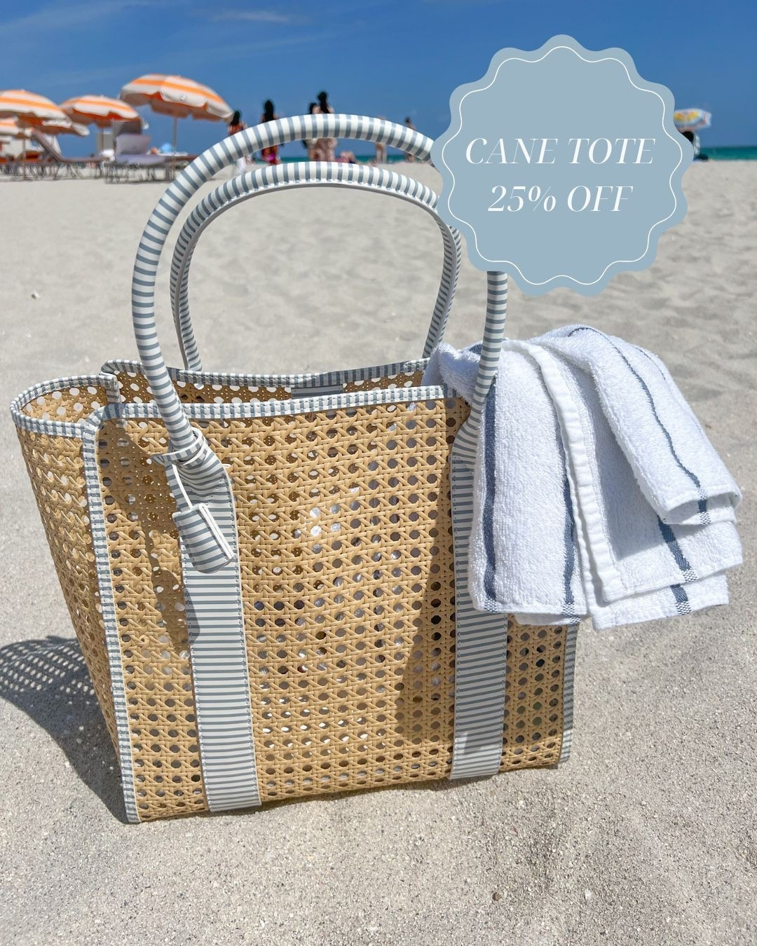 First time I've seen my waterproof cane tote bag go on sale! Love that I can take it from the beach or the pool out & about with me, without it looking like a beach bag!
—- 
Beach bag, pool bag, pool tote, beach tote, cane tote bag, spring tote bag, summer beach bag, waterproof beach bag, waterproof boat bag, coastal tote bag, beach vacation bag,beach vacation essentials, travel tote bag, mark & graham tote bag, striped beach towels, cabana stripe towels, Amazon beach towels, blue beach towels, gifts for her, gifts for girlfriend, gifts for mom, gifts for wife, beach gift ideas

#LTKSaleAlert #LTKTravel