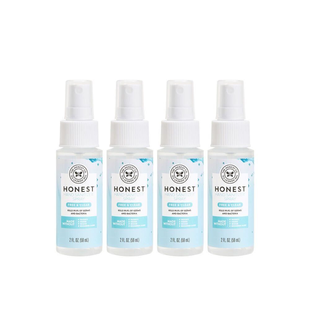 Hand Sanitizer Spray, Free + Clear, 4-Pack | The Honest Company