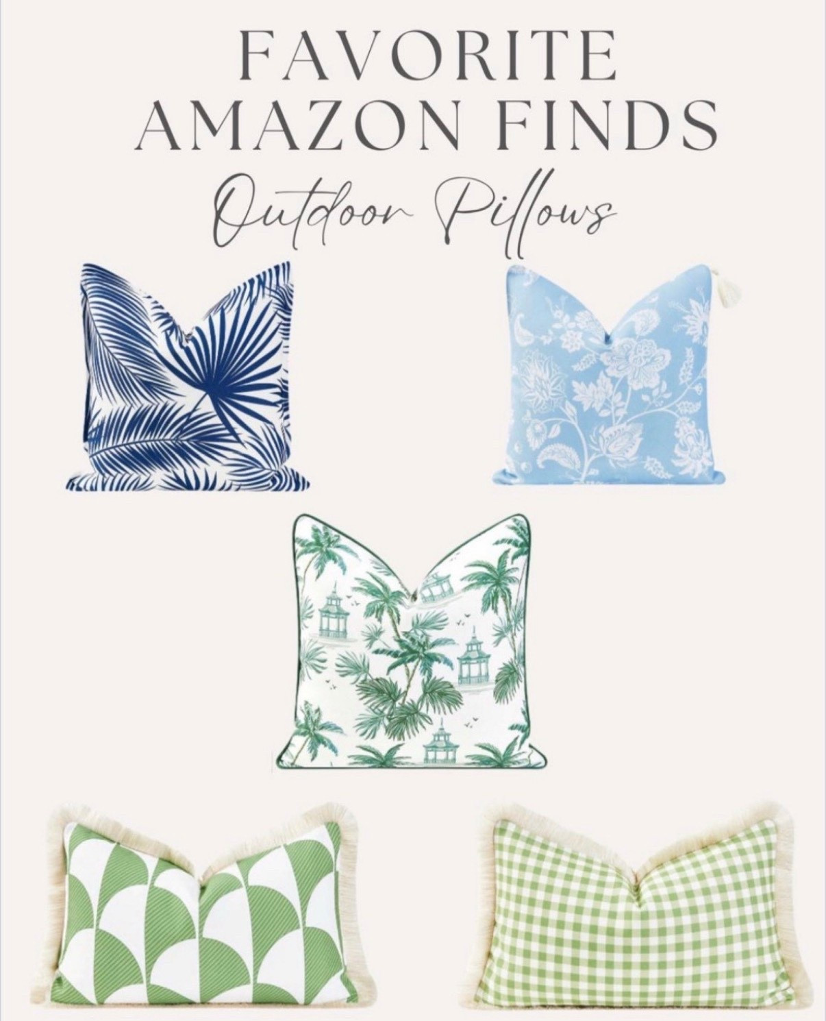 Outdoor pillow picks from Amazon 🩵

#LTKHome #LTKSeasonal #LTKSaleAlert