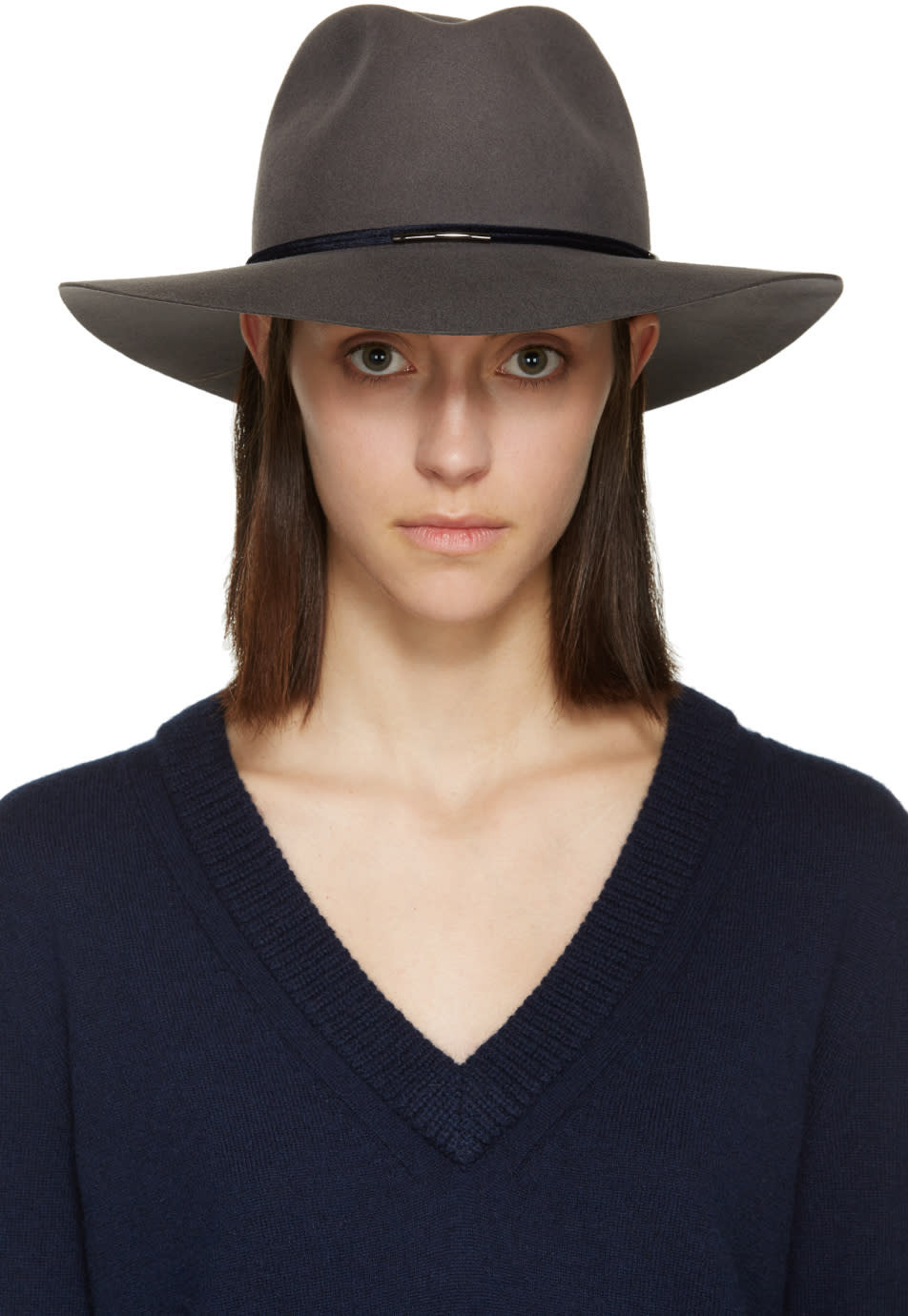 Rag and Bone Grey Wool Range Fedora | SSENSE