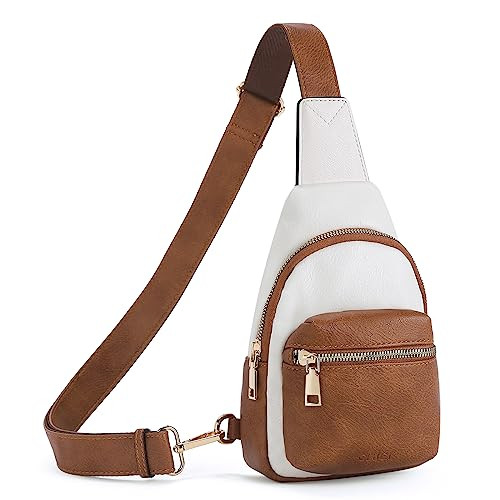 CLUCI Small Sling Bag for Women, Leather Crossbody Fanny Packs Trendy, Women's Chest Bag | Amazon (US)