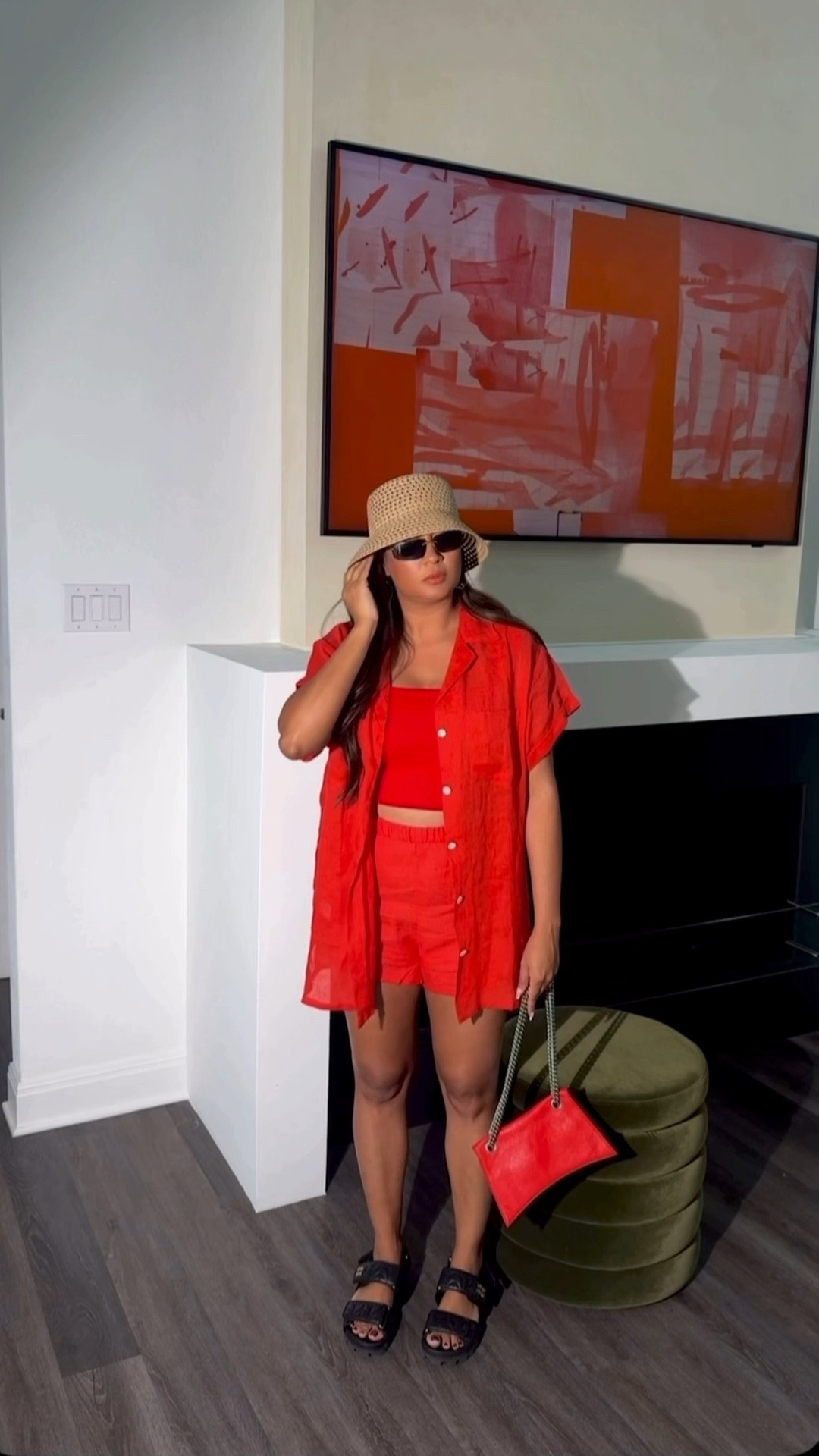 Summer style made easy ☀️ Wearing my favorite red linen set by @vitaminaswim — lightweight, breathable, and perfect for warm days. Shop the look now on LTK! #VitaminA #LTKstyle #LinenSet #SustainableFashion #SummerOutfit 

#LTKSwim #LTKStyleTip #LTKU