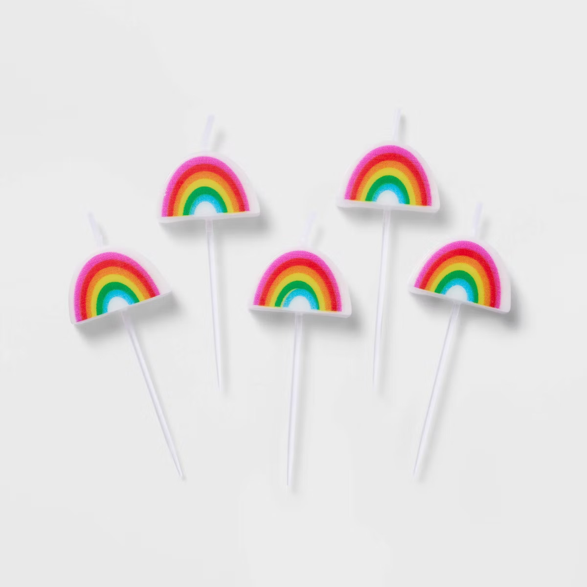 5ct Rainbow Shaped Candles - Spritz™ | Target