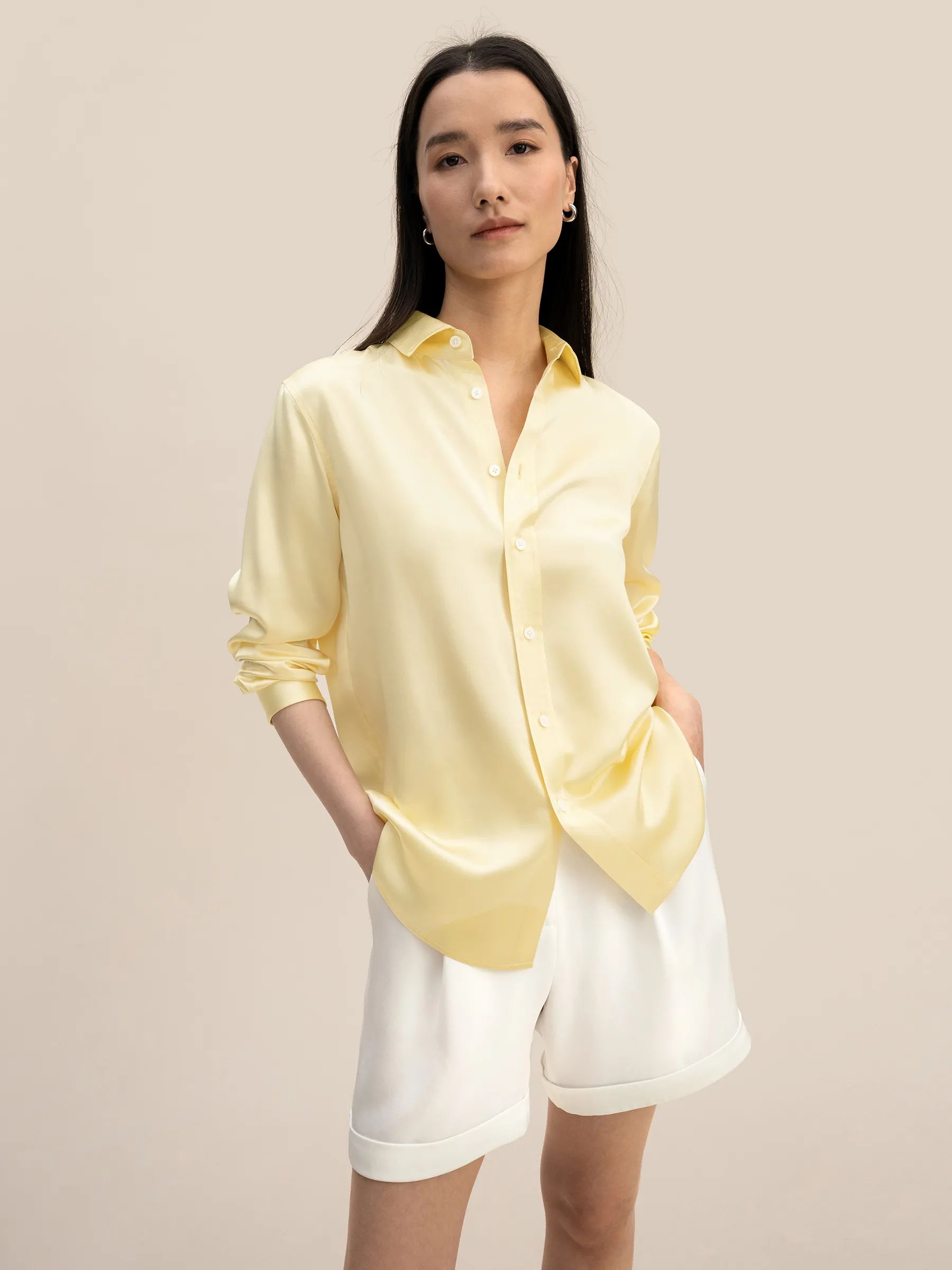 Golden Cocoon Tailored Shirt | LilySilk