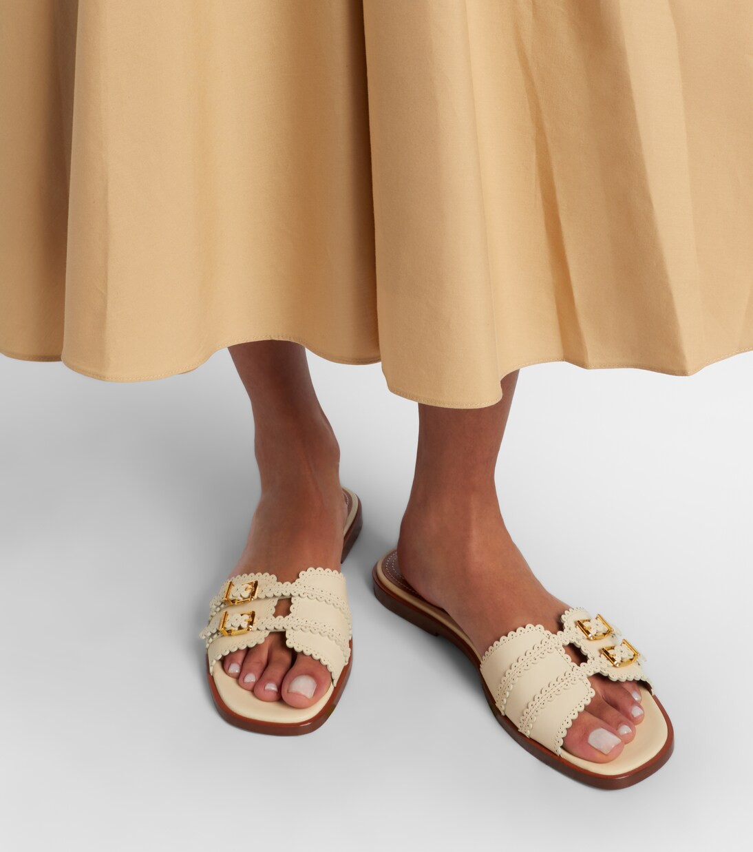 Goldie leather slides | Mytheresa (US/CA)