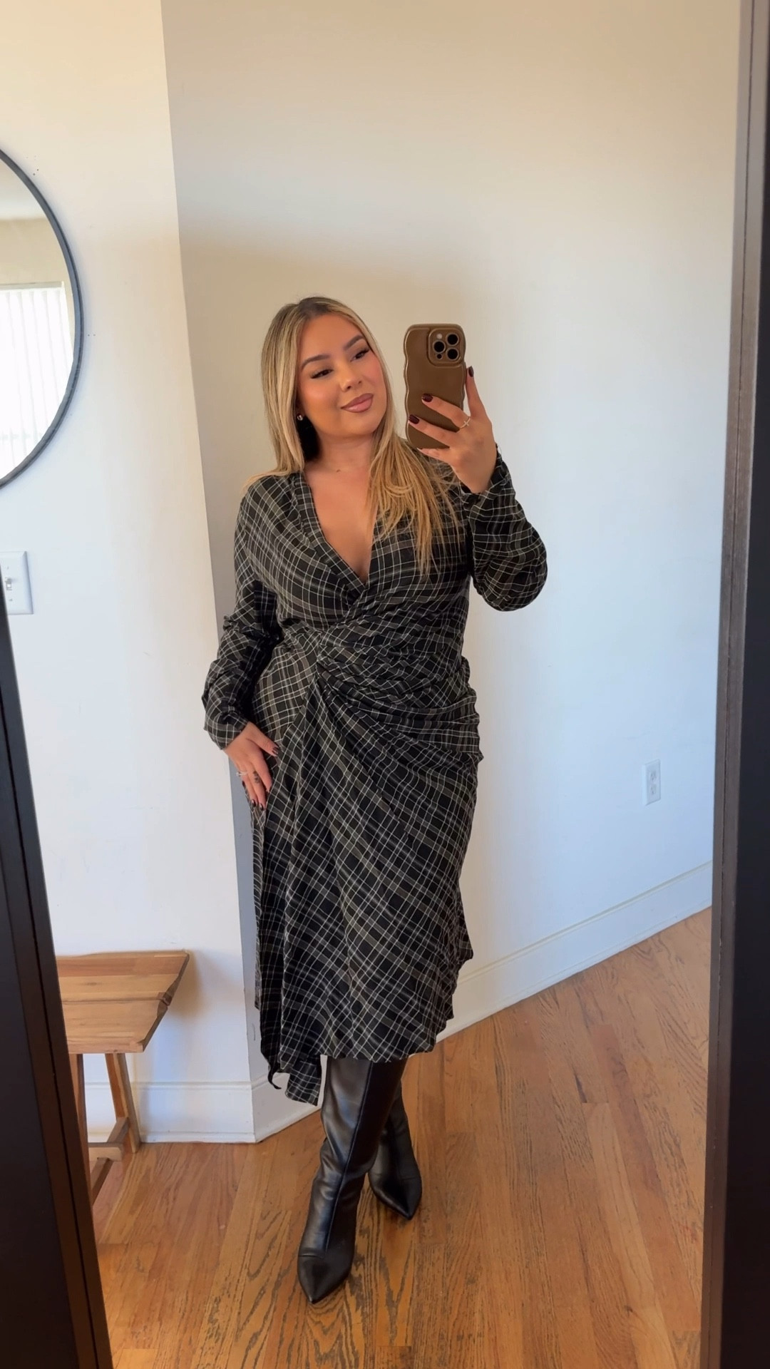 My Thanksgiving Dress😍 Theme: Plaid 

Wearing a size L(has a side zip, true to size, it’s not tight at all) love it!🥰

#LTKHoliday #LTKMidsize #LTKSeasonal