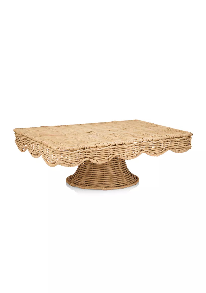 Rectangular Rattan Cake Stand | Belk