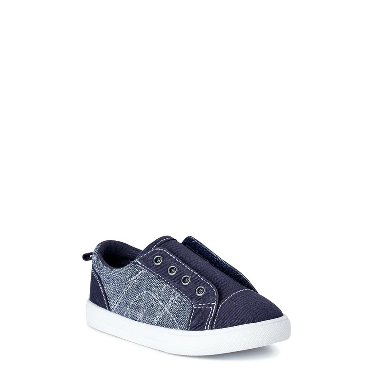 Wonder Nation Baby Boy Lace-less Canvas Sneakers, Sizes 2-6 | Walmart (US)