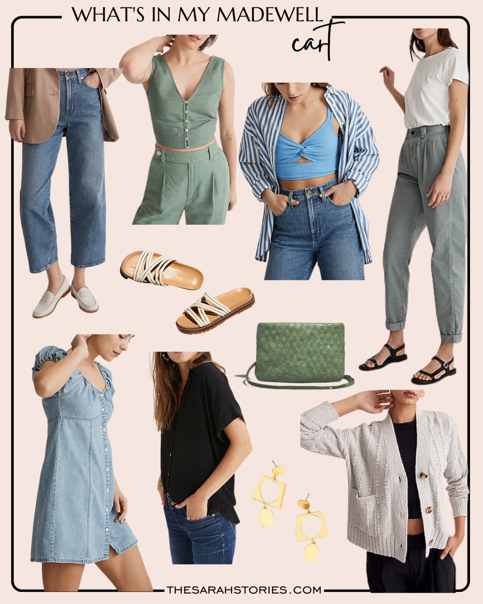 Spring stock up event at Madewell: up to 30% off with code: FULLBLOOM. 

spring style, wide leg jeans, linen vest, crop tops, denim dress, button up shirt, cardigan, chino pants

#LTKstyletip #LTKFind #LTKsalealert
