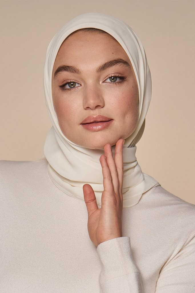 Everyday Chiffon Hijab - Ivory | Haute Hijab