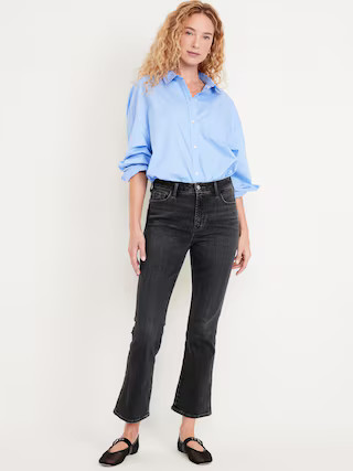 High-Waisted Vintage Crop Flare Jeans | Old Navy (US)