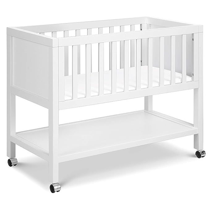 DaVinci Archie Portable Bassinet in White, Removeable Wheels, Greenguard Gold Certified | Amazon (US)