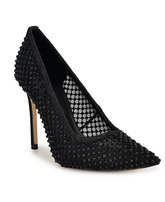 Nine West Women's Fresh Rhinestone Mesh Stiletto Pumps - Macy's | Macy's