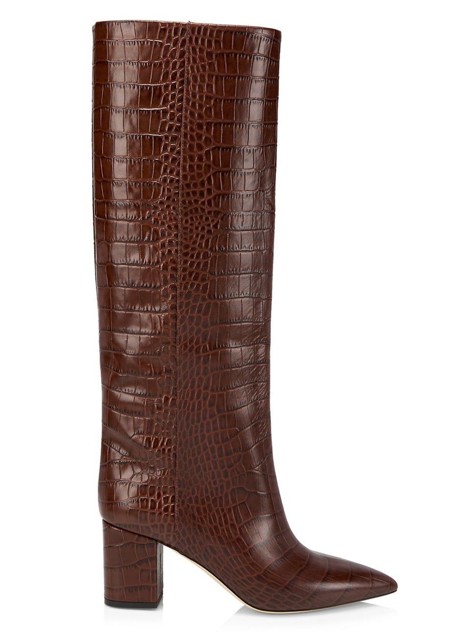 Anja 70MM Crocodile-Embossed Leather Boots | Saks Fifth Avenue