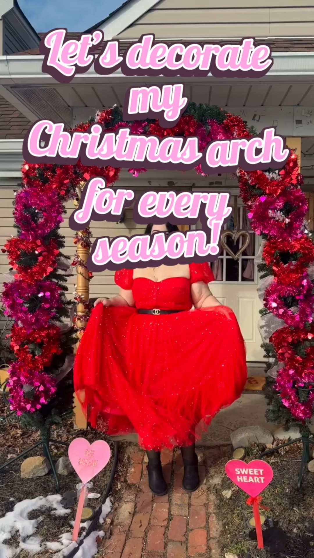 ❤️💕✨Watch until the end- it comes full circle! 💘✨

I bought this arch at @michaelsstores on clearance last year right after Christmas and I’ve decorated it from Valentine’s Day last year until now for every season and holiday!  I think I like this year’s Valentine’s decor better! It’s a great spot for outfit photos and twirls too! 📸💗

🎀Check out my LTK for links to this and similar arches and decor!

Seasonal home decor | outdoor arch transformation  Christmas arch  Valentine’s Day decor  home decor  front porch decor 

#seasonaldecor #homeinspo #christmasdecor #valentinesdecor #outdoordecor