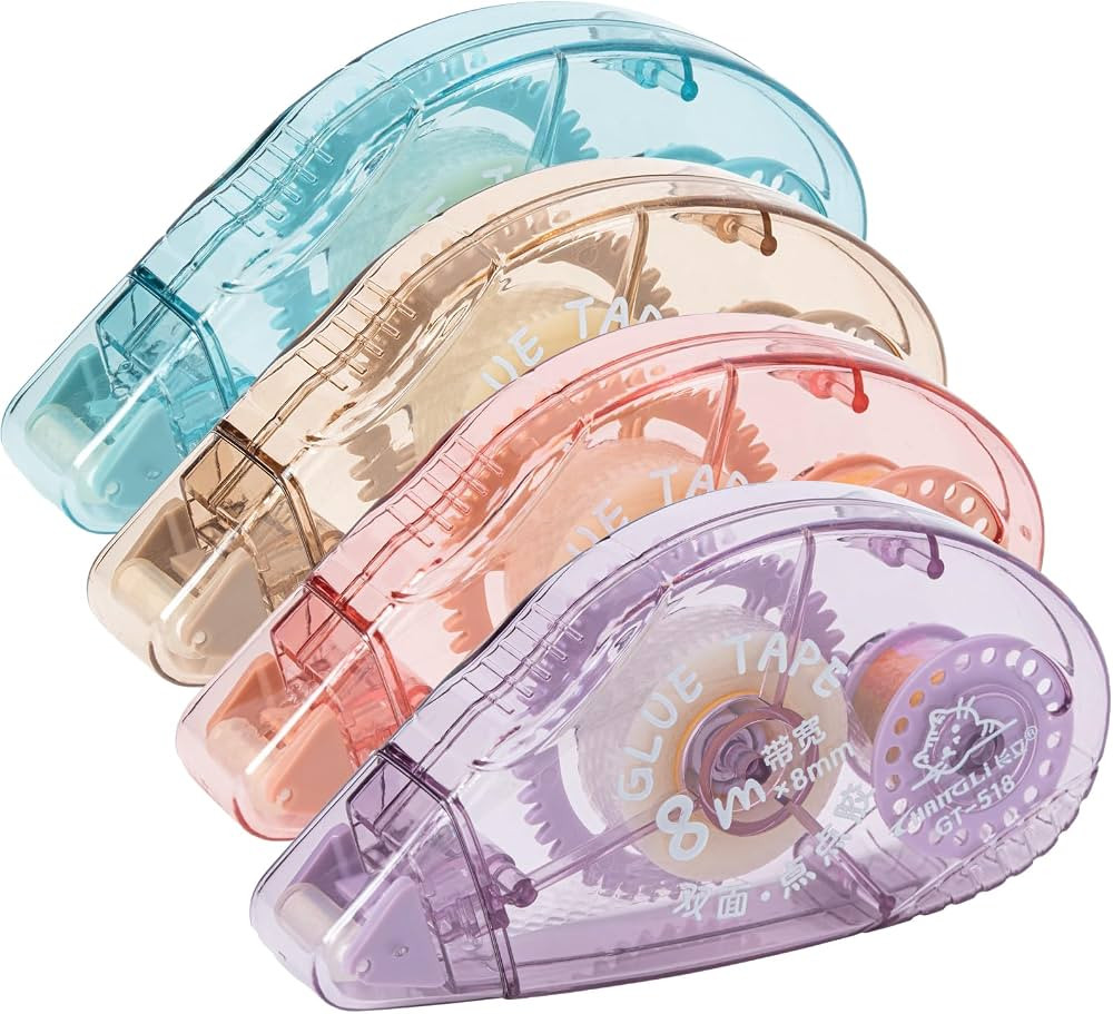Amazon.com: HUIRUSO 4 Pack Double Sided Tape Roller, Scrapbook Supplies, Glue Tape Roller for Cra... | Amazon (US)