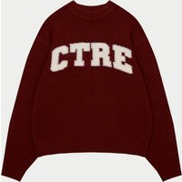Ctre Knitted Sweatshirt - Burgundy | The Couture Club