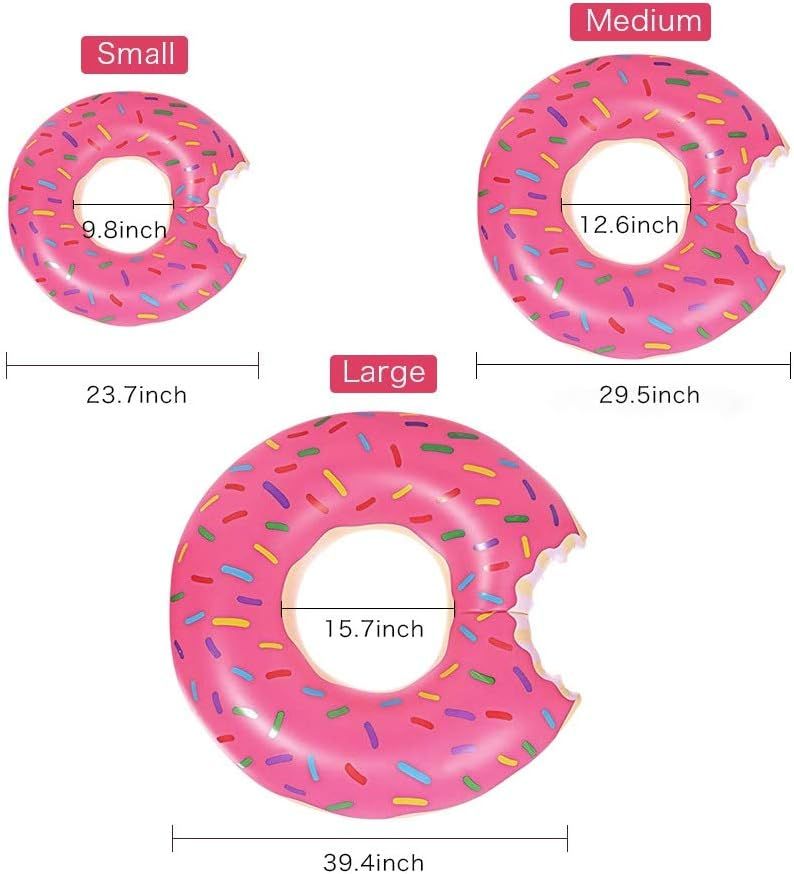 DMAR 1 Pcs Pool Floats Donut Inflatable Pool Float Swim Rings Tubes Single, 60cm | Amazon (US)