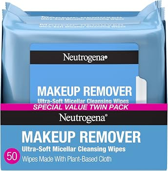 Neutrogena Makeup Remover Micellar Wipes, 2 Pack of 25 Ct | Amazon (US)