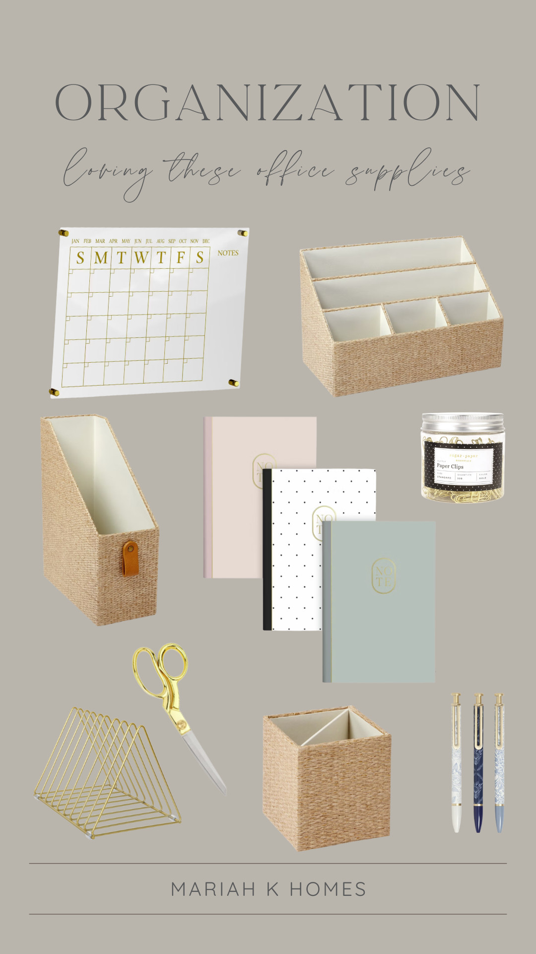 Having a home office that you like walking into and supplies you actually enjoy using makes a HUGE difference! How cute are these? #office #homeoffice #officesupplies 

 #LTKdayinmylife #LTKHome #LTKSaleAlert