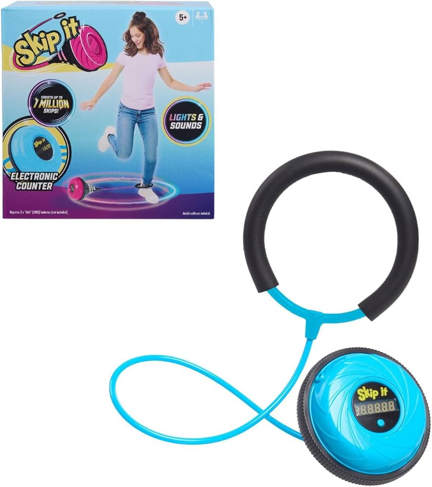Just Play Skip It Retro Outdoor Toy, Light Up Ball and Digital Counter, Blue, Soft Foam Padded An... | Amazon (US)