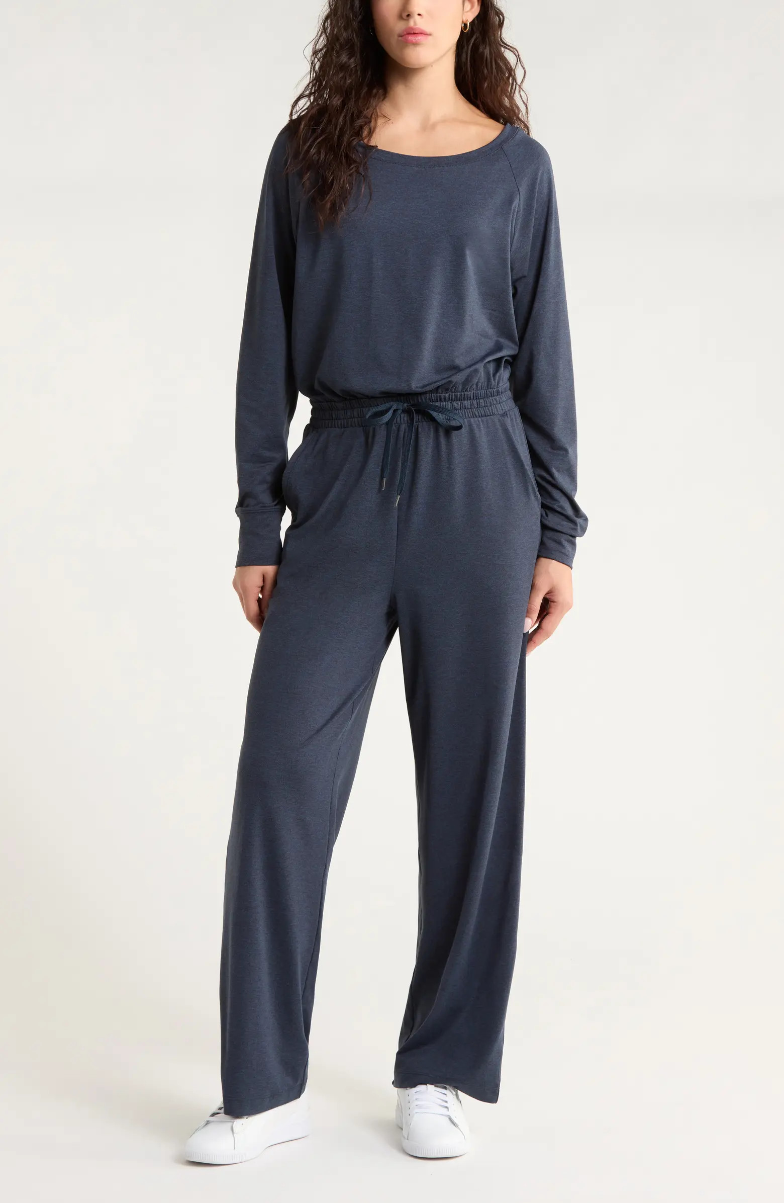 Zella Restore Soft Cozy Long Sleeve Jumpsuit | Nordstrom | Nordstrom