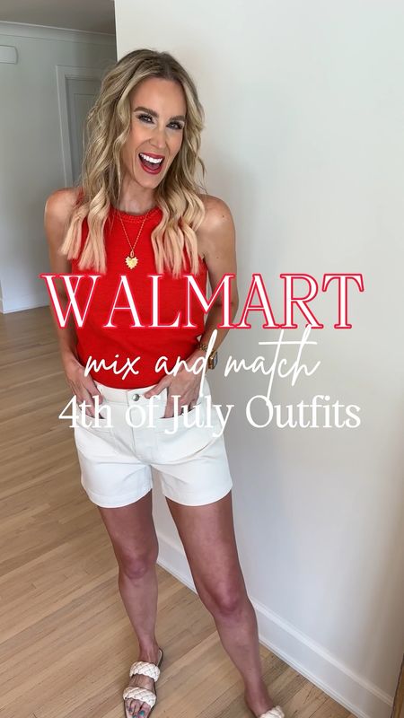 4th of July outfit ideas! You’ll love these red, white, and blue outfit options! Red tank top, red shorts, cream/white denim shorts, striped tank top with a really fun neckline, red and white dress, and more! Everything is $28 and under! 

Walmart new arrivals / Walmart outfits 

#LTKFindsUnder100 #LTKSeasonal #LTKFindsUnder50