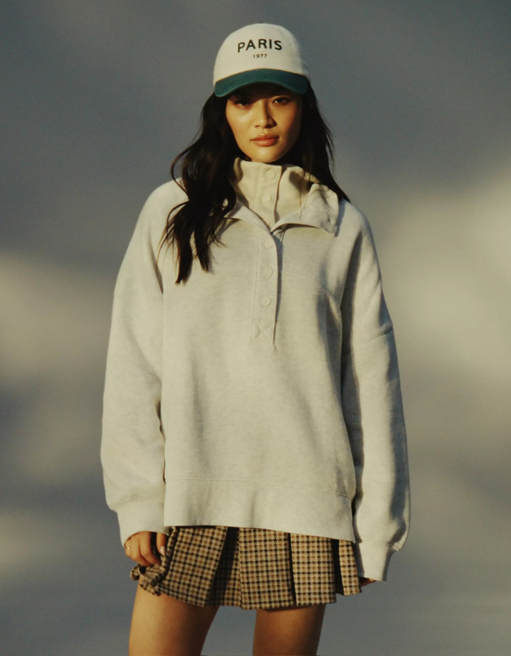 AE Big Hug Henley Sweatshirt | American Eagle Outfitters (US & CA)