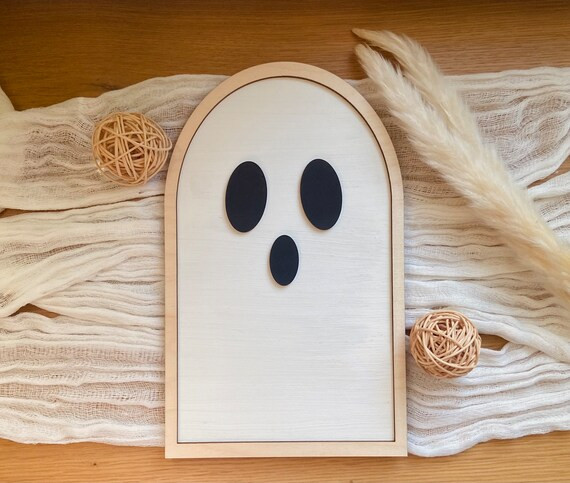 Boo Arch Sign Ghost Arch Sign Boho Halloween Decor Shelf - Etsy | Etsy (US)