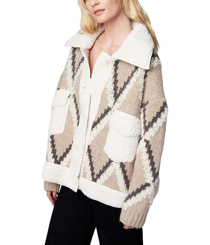 Sherpa Button Front Sweater | Zappos