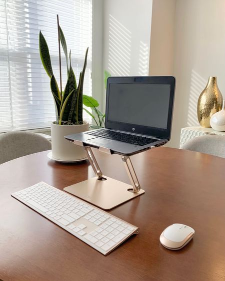 New office set up for the new year!

WFH
Work from home office
Laptop stand
Wireless keyboard
Wireless mouse
Dining room table
Snake plant
Gift ideas
Gift guide
Tech#LTKFind #LTKunder50

#LTKGiftGuide