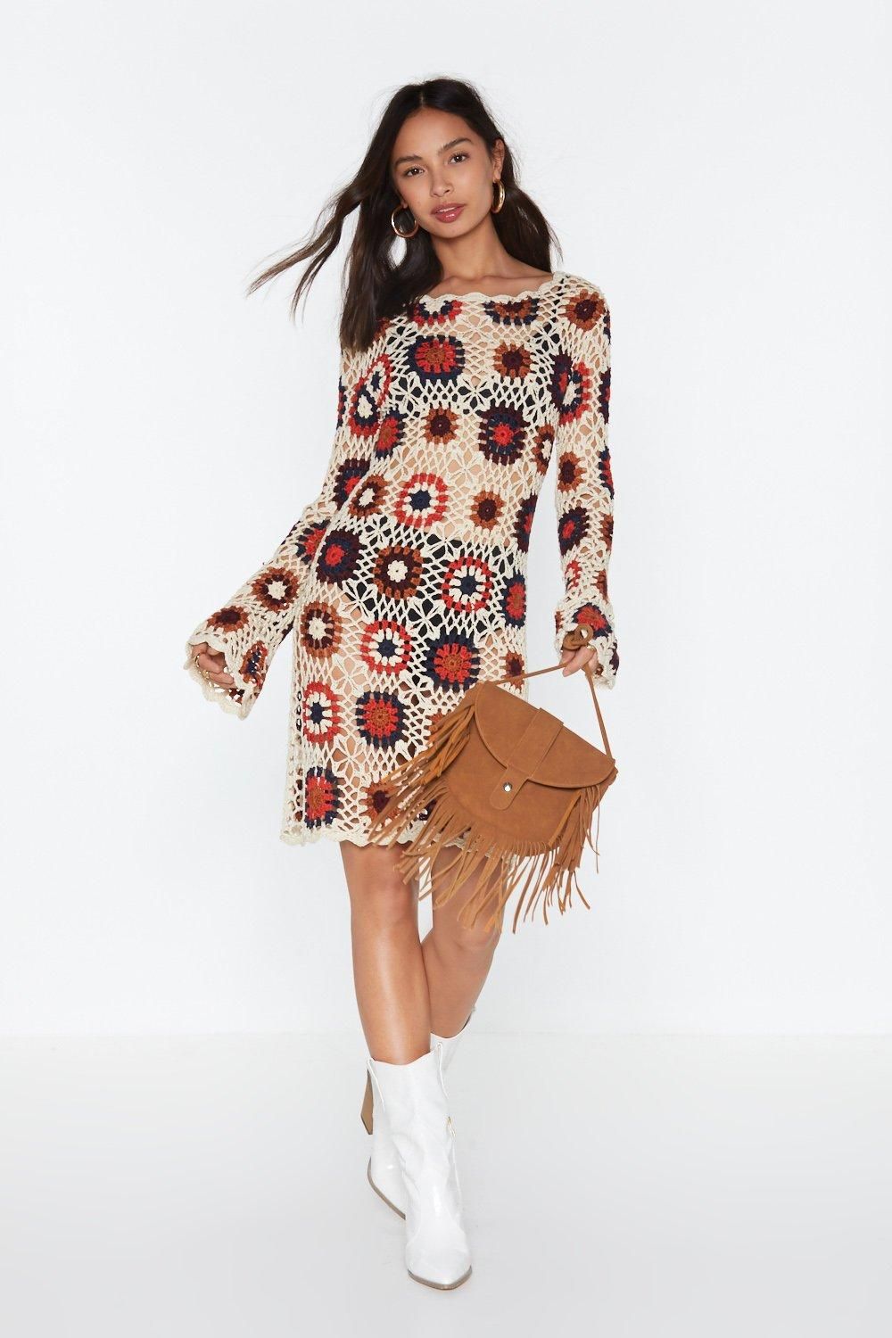 No Way Crochet Patterned Mini Dress | NastyGal (US & CA)