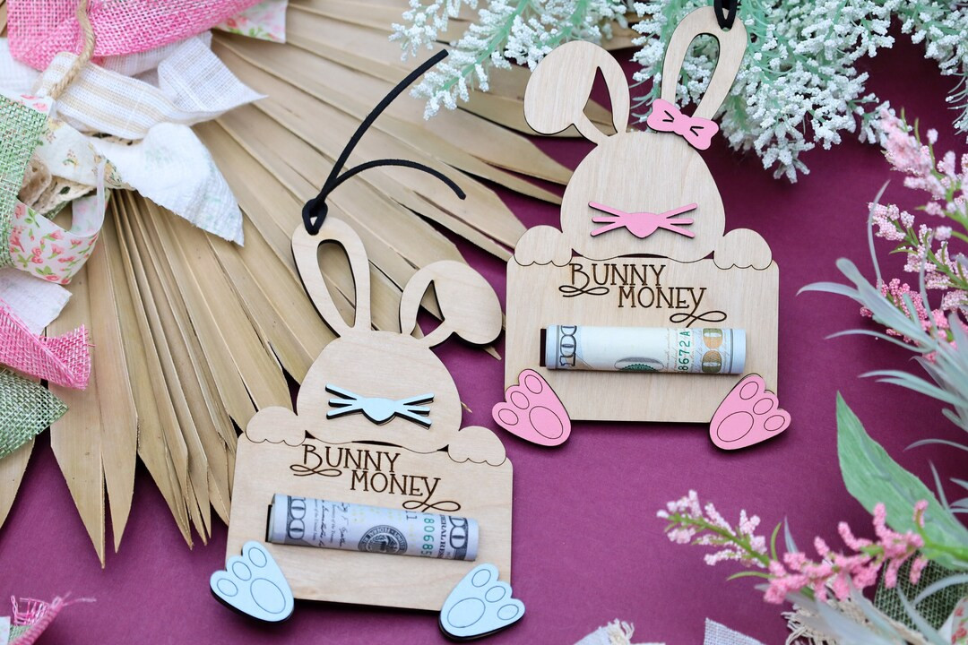 Bunny Money Holder, Easter Money Bunny, Wooden Bunny Filler, Easter Cash Holder, Cute Easter Bask... | Etsy (US)