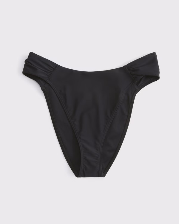 Ruched-Side Mid Rise Moderate Bottom | Abercrombie & Fitch (US)