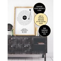 Custom Vinyl Lyrics Poster, Wedding Song Lyric Art, Unique Wedding Gift, Newlywed Present, House Warming Valentine's, Anniversary | Etsy (US)