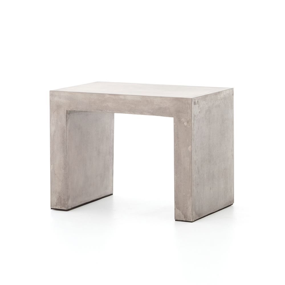 Angled Concrete Side Table, Gray Concrete | West Elm (US)